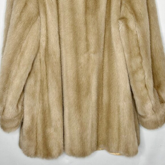 Vtg Adolph Schuman for Lilli Ann Woman’s Coat Light Brown Faux Mink Fur English - Picture 6 of 15